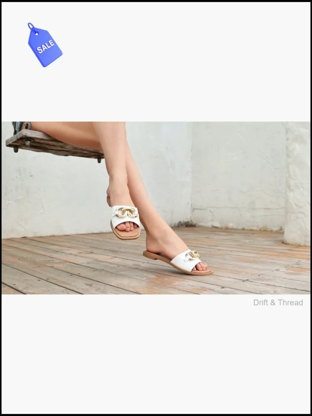 Women's Flat Sandals Fashion Slides Soft Leather Slippers Summer Size 6-11